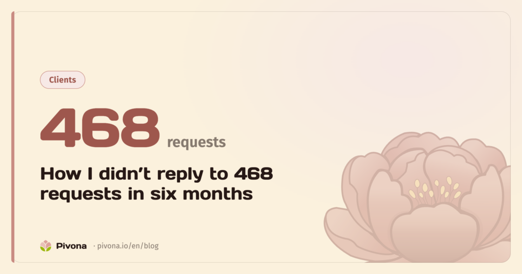 How I Didn’t Reply to 468 Requests in Six Months